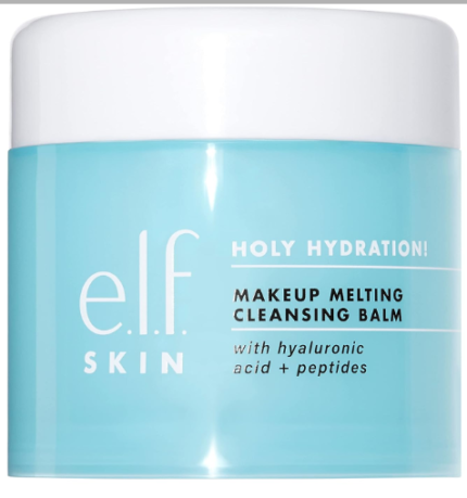 e.l.f. Holy Hydration! Makeup Melting Cleansing Balm, Face Cleanser & Makeup Remover, Infused with Hyaluronic Acid to Hydrate Skin, 2 Oz